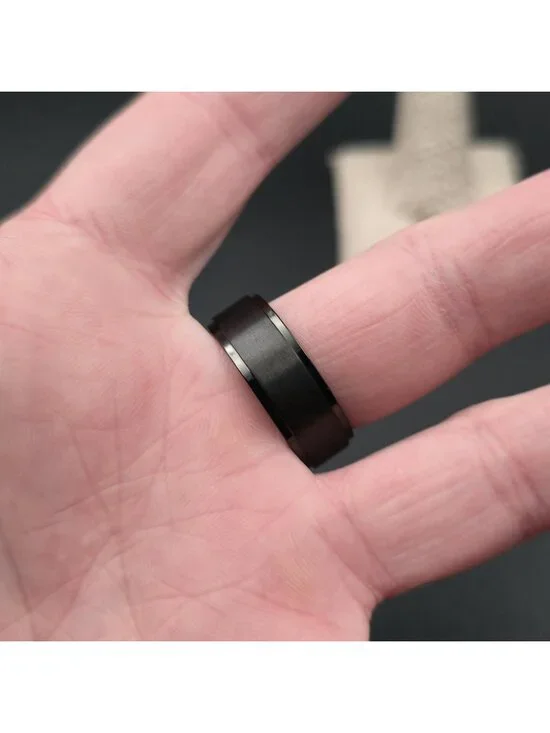 Size 10.25 Titanium Minimalist Brushed Band Ring A7400 - Picture 3 of 7